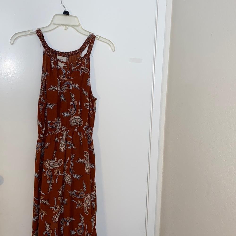 Brown bohemian flowy dress